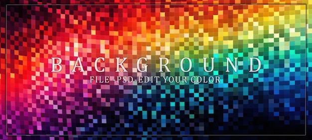 PSD abstract rainbow pixelated background