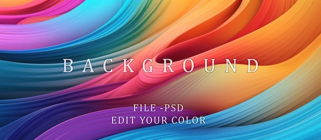 Abstract Rainbow Wavy Background