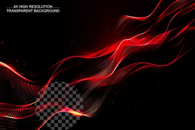 PSD abstract red magical glowing texture bright shining radiance on transparent background