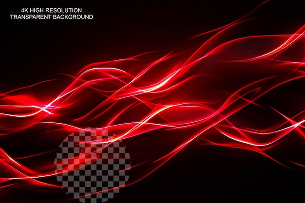 PSD abstract red magical glowing texture bright shining radiance on transparent background