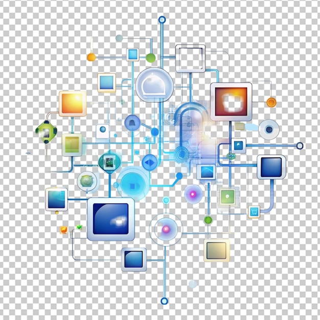 PSD abstract representation of technology