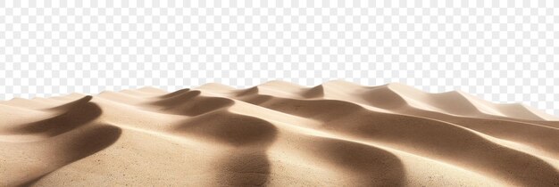 PSD abstract sand dunes landscape desert on isolated background