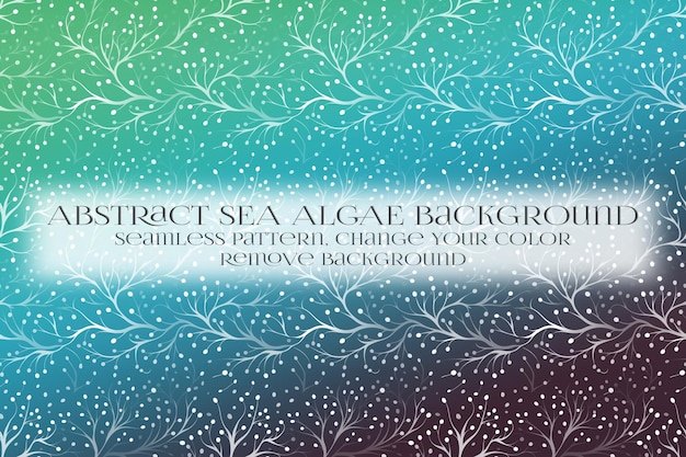 PSD abstract sea algae pattern on remove background texture