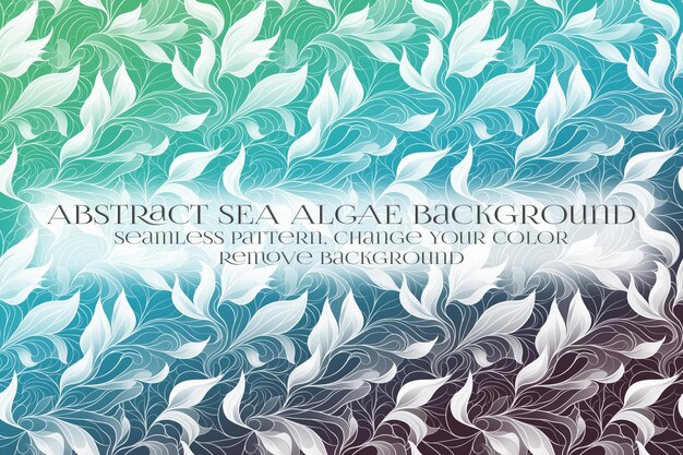 PSD abstract sea algae pattern on remove background texture