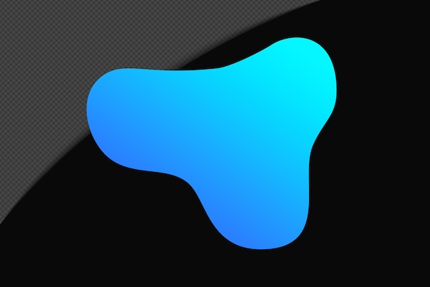 Abstract Shape Gradient Element with Blue Color template psd png design