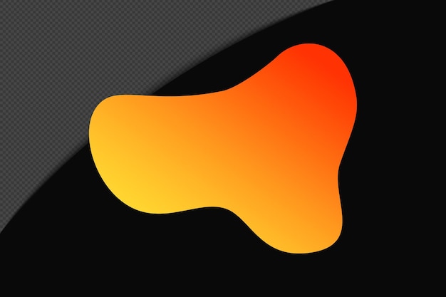 Abstract Shape Gradient Element with orange Colorful Color template psd design