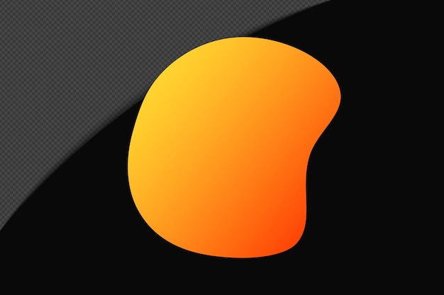 Abstract Shape Gradient Element with Yellow Orange Color Template Psd Png Design