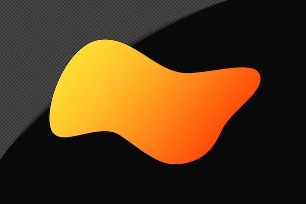 Abstract Shape Gradient Element with Yellow Orange Color Template Psd Png Design