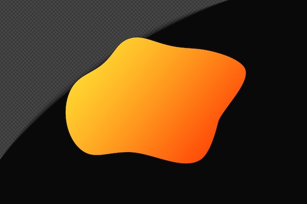 Abstract Shape Gradient Element with Yellow Orange Color Template Psd Png Design