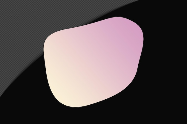 PSD abstract shape transparent gradient element with pink soft color template psd png design