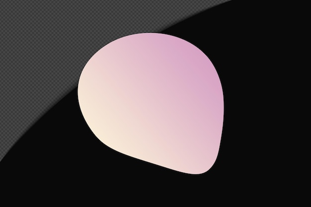 PSD abstract shape transparent gradient element with pink soft color template psd png design