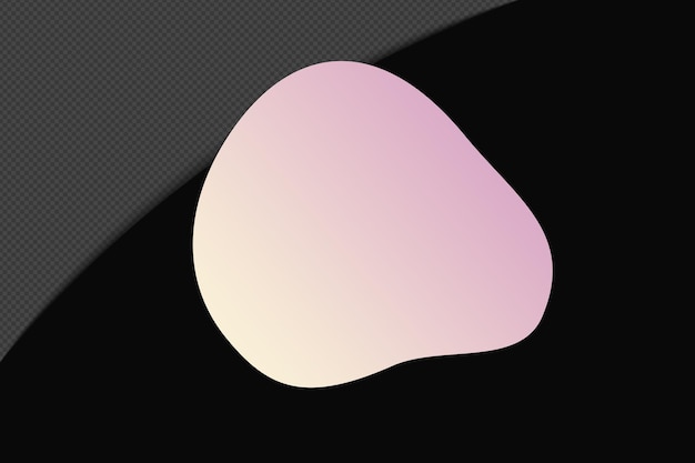 PSD abstract shape transparent gradient element with pink soft color template psd png design