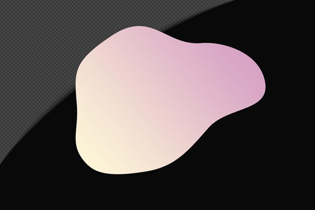 PSD abstract shape transparent gradient element with pink soft color template psd png design