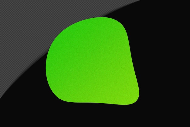 Abstract Shape transparent Grainy Gradient Element with Neon Green Color template psd png design