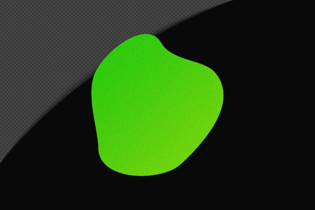 Abstract Shape transparent Grainy Gradient Element with Neon Green Color template psd png design