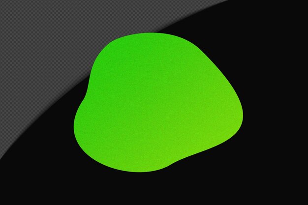 Abstract Shape transparent Grainy Gradient Element with Neon Green Color template psd png design