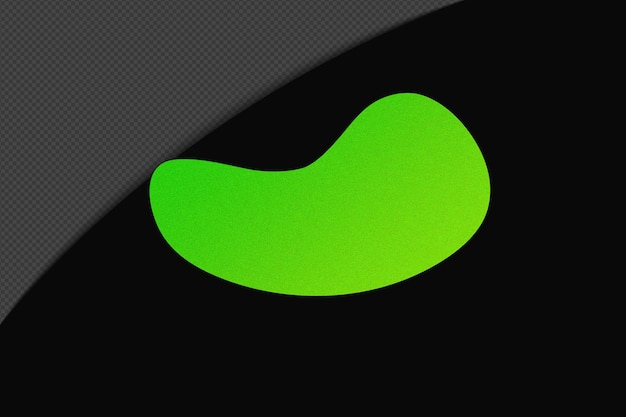 Abstract Shape transparent Grainy Gradient Element with Neon Green Color template psd png design