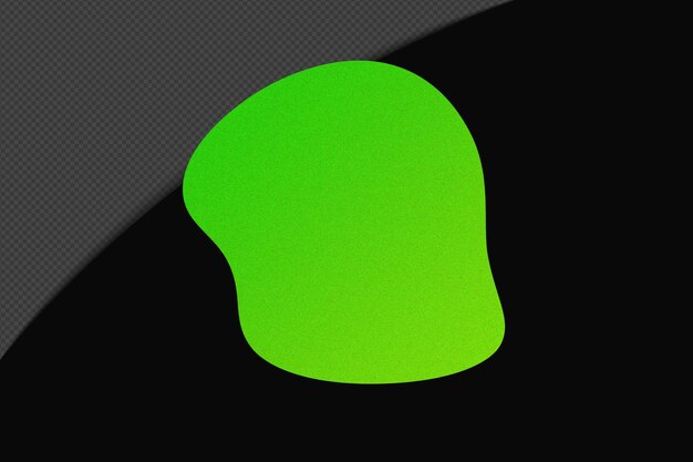 PSD abstract shape transparent grainy gradient element with neon green color template psd png design