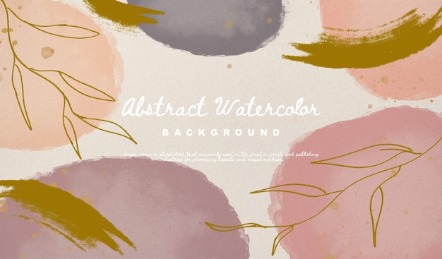 PSD abstract shape  watercolor background. hand painted pattern concept