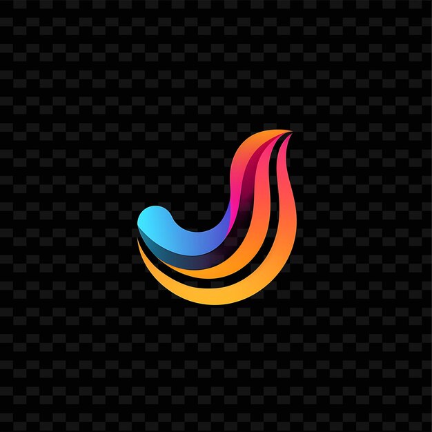 abstract shapes on a black background with a rainbow colored design