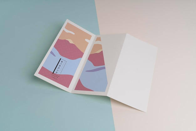 Abstract shapes brochure mock-up