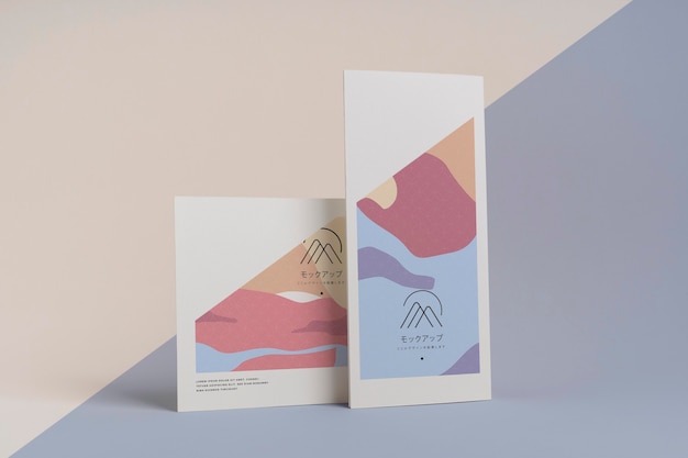 Abstract shapes brochure mock-up