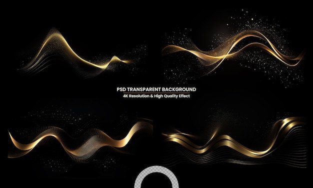 Abstract shiny color gold wave Background