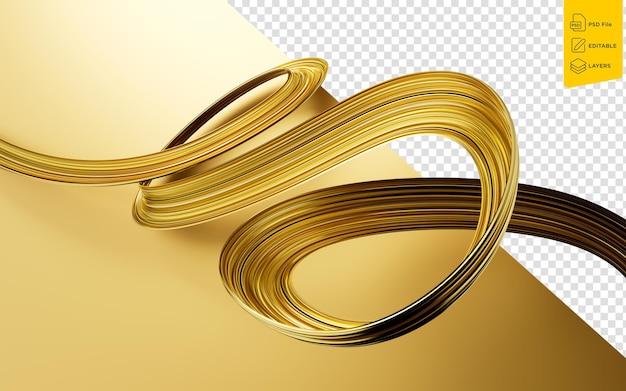 Abstract Shiny Color Gold Wave Luxury Golden Background 3d Illustration