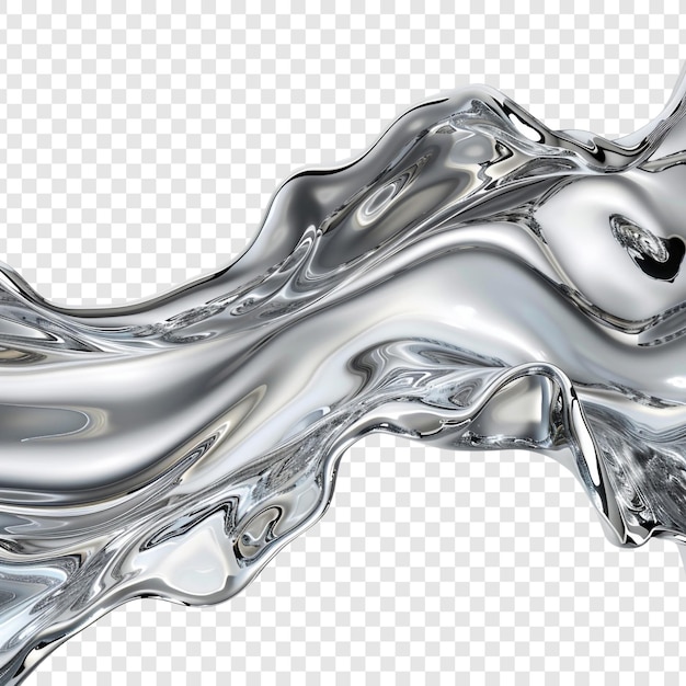 PSD abstract silver liquid swirling flow