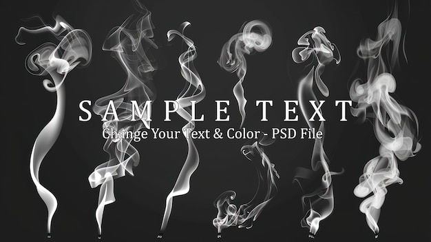 PSD abstract smoke collection