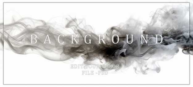 PSD abstract smoke design in black and white