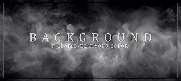 PSD abstract smoke design in black and white