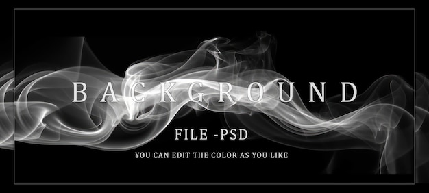 PSD abstract smoke swirls against a black background