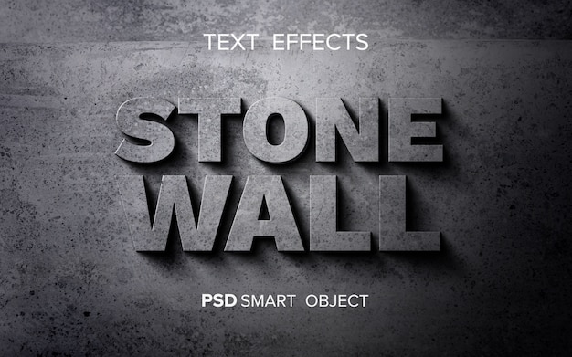 Abstract stone text effect