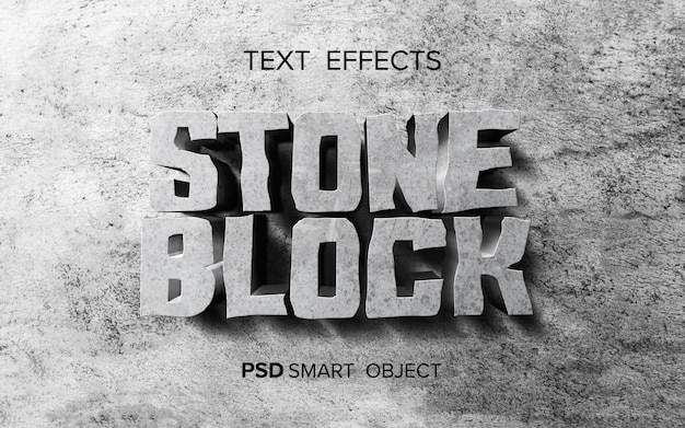 Abstract stone text effect