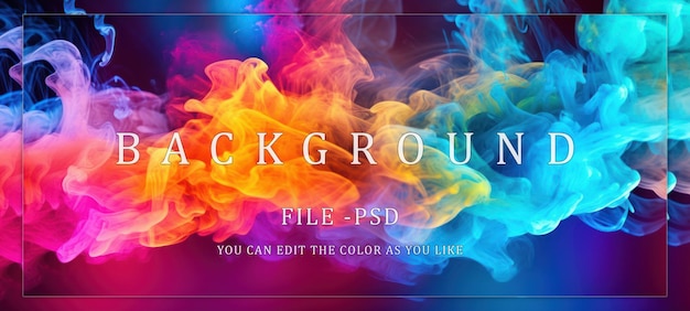 PSD abstract swirling colors in liquid