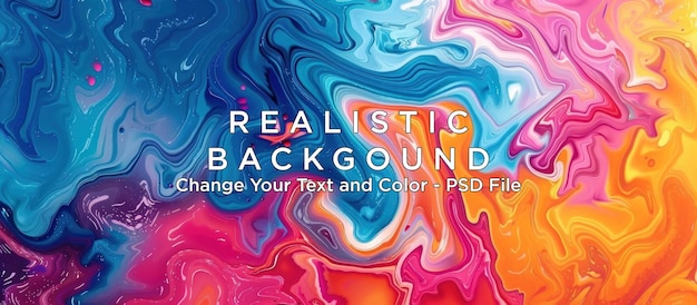 PSD abstract swirling colors in vibrant hues