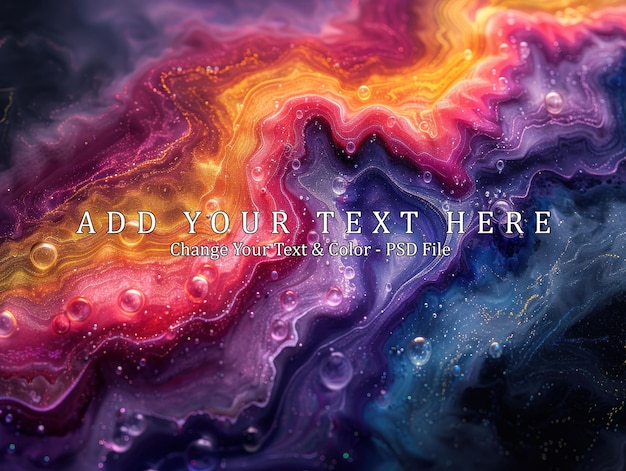 PSD abstract swirls of liquid color