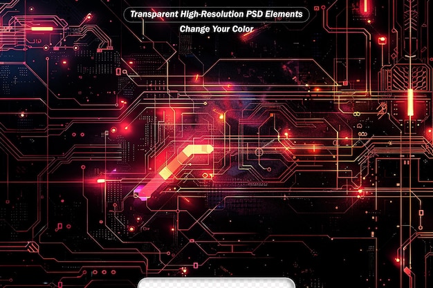 PSD abstract technological background consisting of a multitude of luminous guiding lines