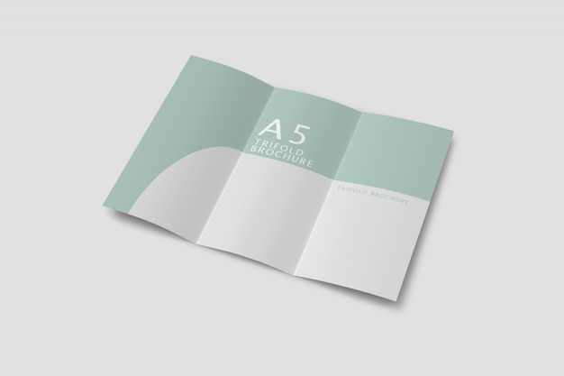 Abstract trifold brochure mockup Free Psd