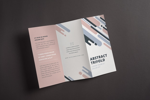 Abstract trifold brochure mockup