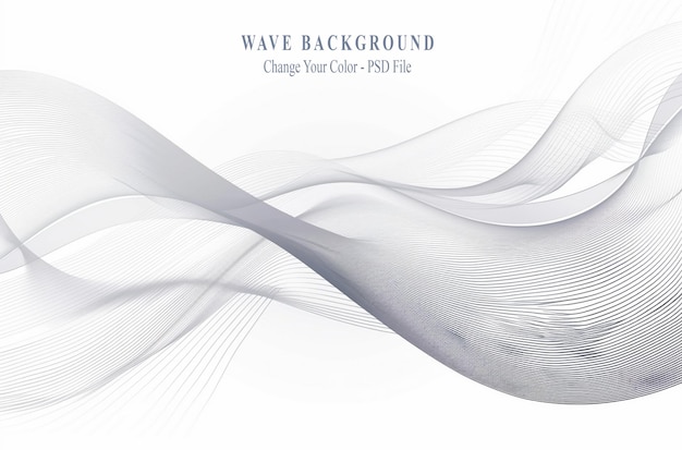 PSD abstract wave grey modern