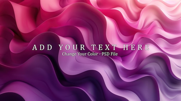 PSD abstract wavy pink and purple background