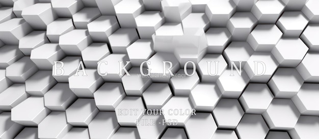 abstract white hexagon wall background