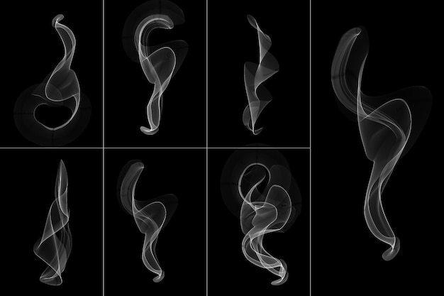 Abstract white smoke transparent shape