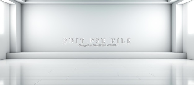 Abstract white studio background for product presentation