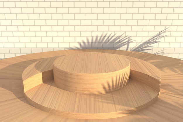 Abstract wood background scene for product display rendering 