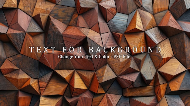 Abstract Wooden Geometric Pattern