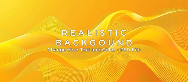 PSD abstract yellow and orange wavy background