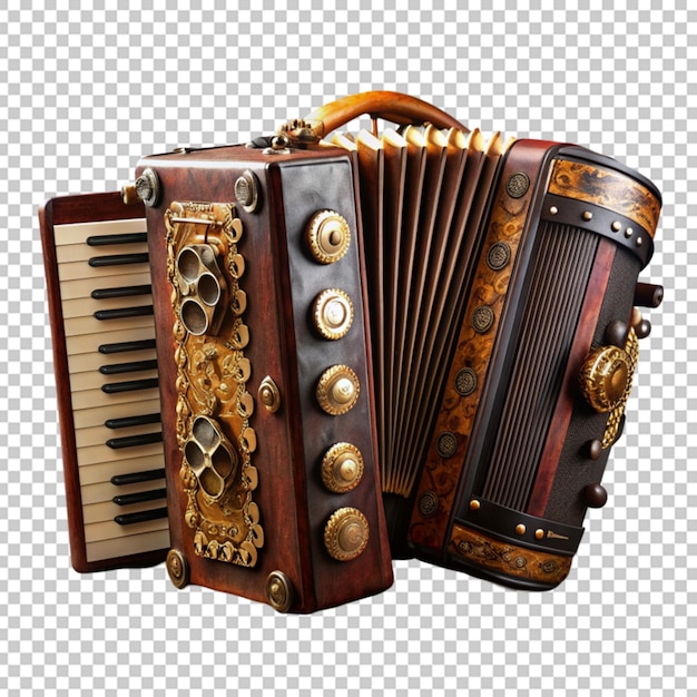 PSD accordion isolated on transparent background